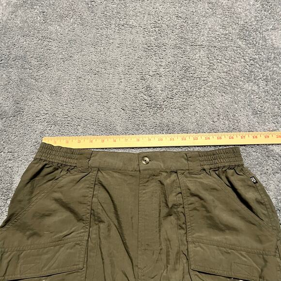 Columbia Pants Mens Large Convertible Zip Off Shorts Green Brown Nylon Hiking - Picture 10 of 13